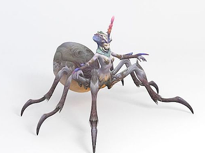 3d多脚蜘蛛怪物模型