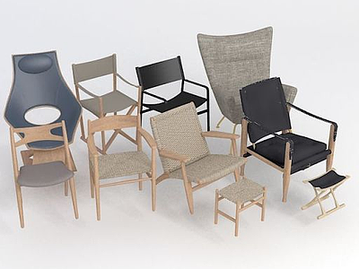 3d时尚休闲椅子模型