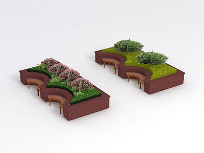 3d花坛模型
