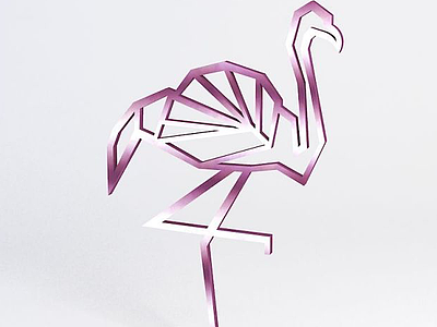 3d鸵鸟装饰品模型
