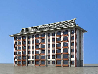 3d朝鲜族住宅楼模型