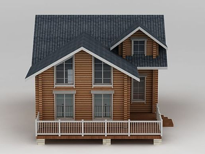 3d木屋别墅模型