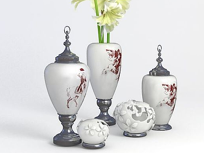 3d艺术花瓶装饰品模型