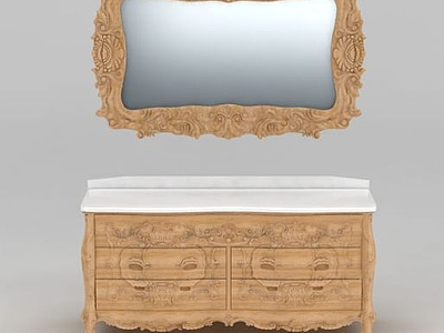 欧式古典浴室柜模型3d模型