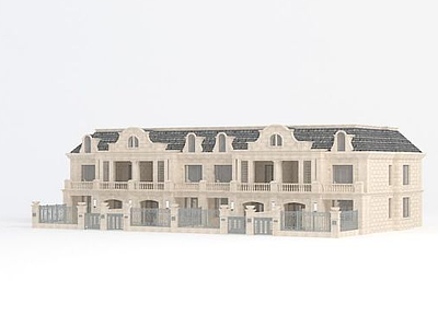 3d二层别墅模型