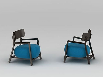 3d创意中式休闲椅模型