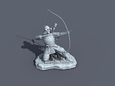 3d射箭雕塑免费模型