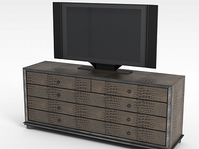 3d现代电视柜模型