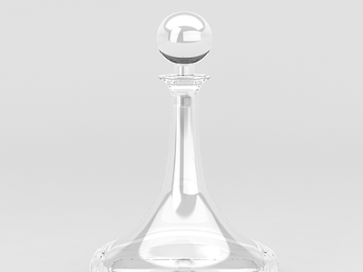 3d玻璃酒瓶模型