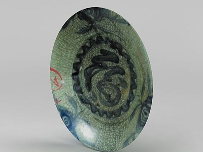 中式陶瓷碗模型