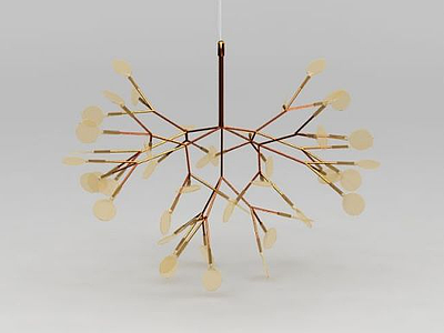 3d现代树枝形吊灯模型