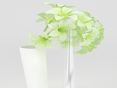 假花花瓶装饰模型3d模型