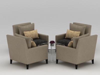 3d休闲沙发茶几模型