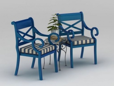 3d地中海休闲椅模型