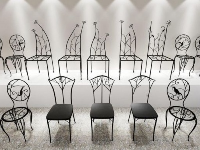 3d铁艺椅子合集模型