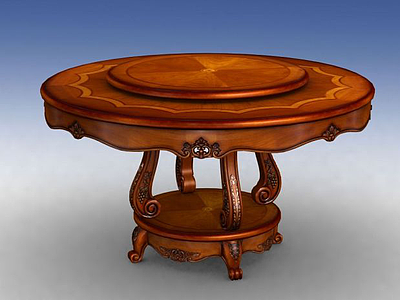 美式圆桌模型3d模型