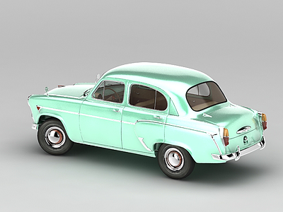 复古小轿车模型3d模型
