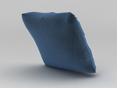 蓝色靠枕模型3d模型
