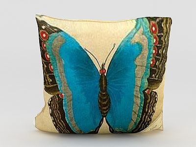 3d蝴蝶抱枕免费模型