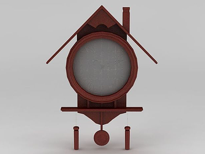 古典木钟模型3d模型