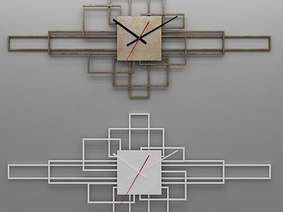 钟表墙饰3d模型