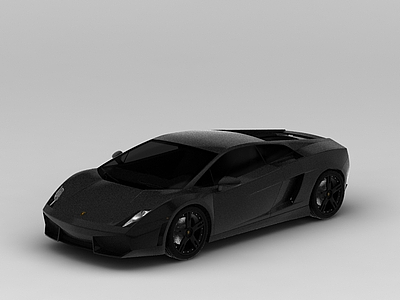 3d黑色跑车免费模型