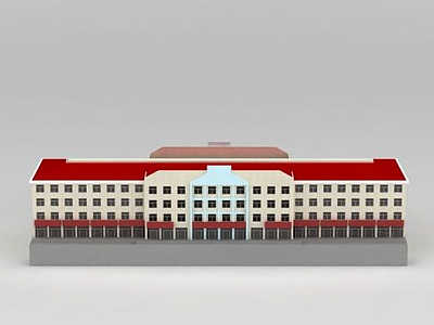 大型办公楼模型3d模型