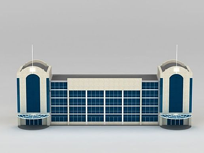 3d酒店大楼模型