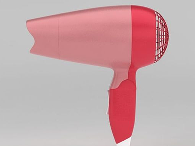 3d粉色吹风机模型