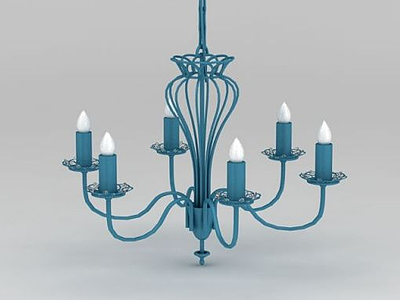 地中海风格蜡烛吊灯模型3d模型