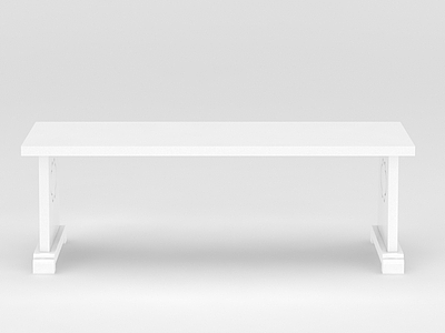 白色桌子模型3d模型
