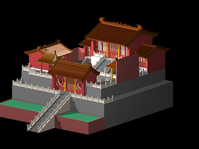 圣母庙模型3d模型