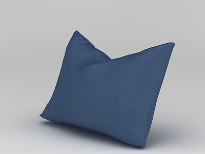 3d蓝色抱枕芯免费模型