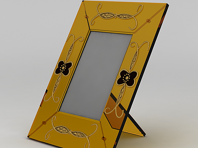 黄色玻璃相框模型3d模型