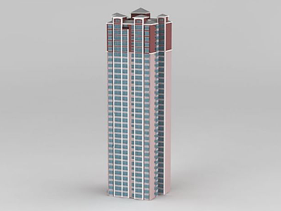 3d高层住宅建筑模型