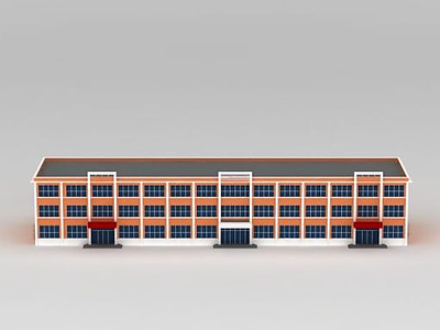 学校教学楼3d模型