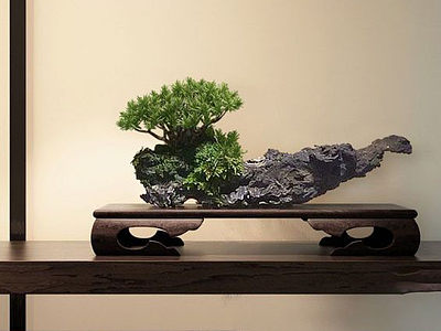 中式木雕摆件模型