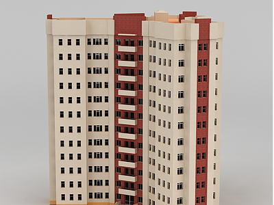 高层公寓楼模型3d模型