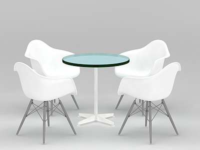 休闲洽谈桌椅模型3d模型