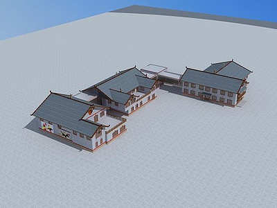 彝族建筑模型3d模型