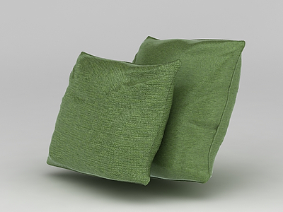 3d绿色抱枕免费模型