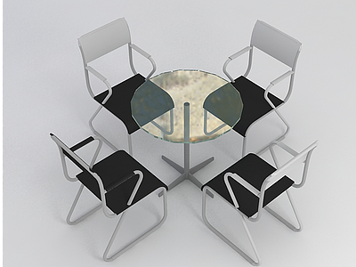 洽谈桌椅模型3d模型