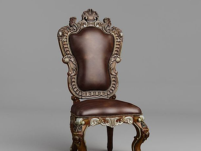 3d古典奢华欧式椅模型