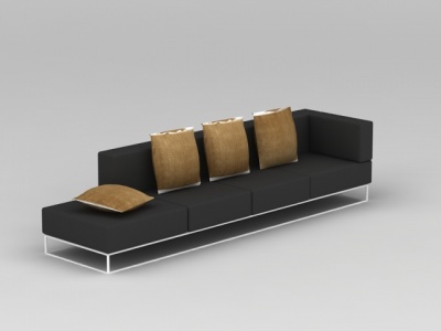 3d客厅简约沙发免费模型