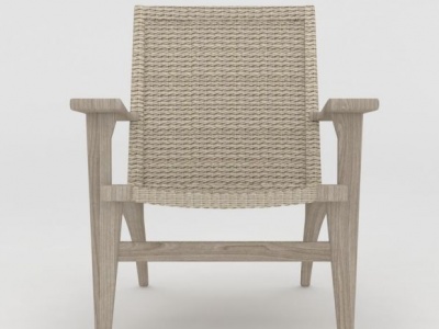 3d原木藤椅模型