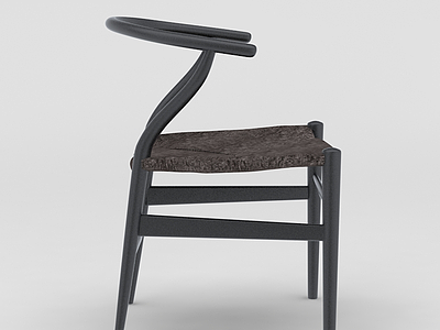 3d现代实木圈椅免费模型