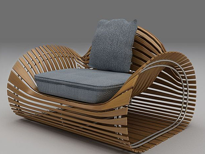 3d异形藤椅模型
