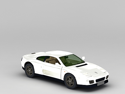 白色汽车模型3d模型