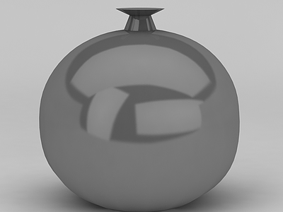 灰色花瓶模型