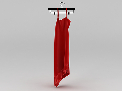 3d红色性感吊带免费模型
